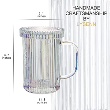 Lysenn Iridescent Glass Coffee Mug for Coffee Lovers