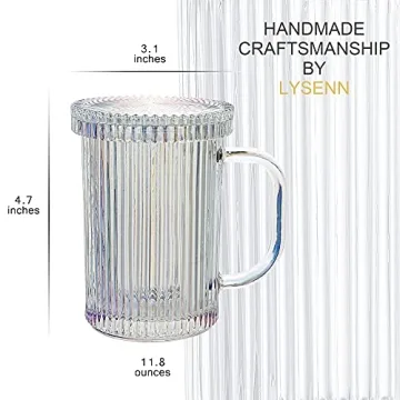 Lysenn Iridescent Glass Coffee Mug for Coffee Lovers