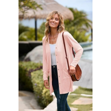 Lightweight Long Sleeve Cardigan for Women - MEROKEETY