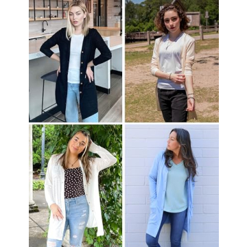 Lightweight Long Sleeve Cardigan for Women - MEROKEETY