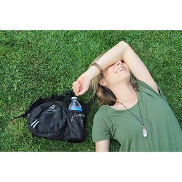 WATERFLY Fanny Pack Waist Bag: Waist Pack for Women Men with Water Bottle Holder Hiking Fanny Pack for Running Walking DogWalking Travel Cycling