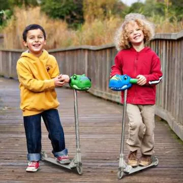 Scootaheadz - Dinosaur Scooter Accessories Personalise Your Boys Ride - Dino Scooter Head for Kids Scooter - Toys for Boys - Ages 3 and Up - Danny Dino in Green