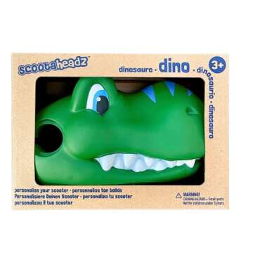 Scootaheadz - Dinosaur Scooter Accessories Personalise Your Boys Ride - Dino Scooter Head for Kids Scooter - Toys for Boys - Ages 3 and Up - Danny Dino in Green