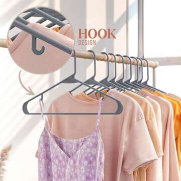 NEATERIZE Clothes Hangers - Space Saving & Durable Design