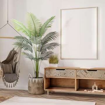 Aphighjoy 5FT Artificial Areca Palm for Home Decor