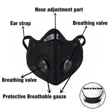 Breathable Dust Face Cover for Skiing Cycling Hiking