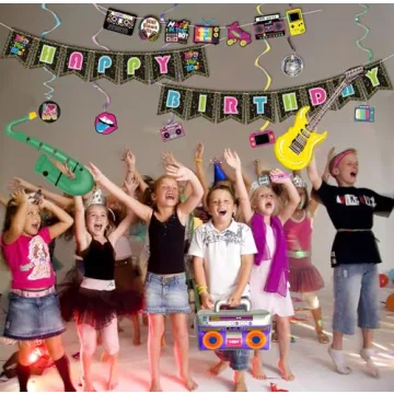 80s Party Decorations Set for Unforgettable Birthday Celebrations