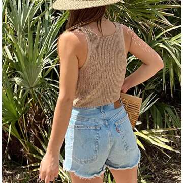 Stylish WOBONIU Women Sleeveless Crop Top for Summer