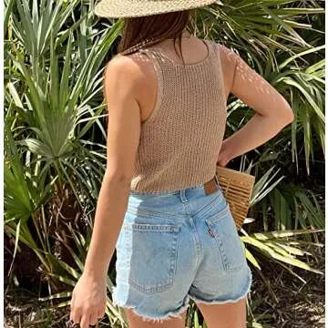 Stylish WOBONIU Women Sleeveless Crop Top for Summer