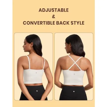 CRZ YOGA Adjustable Longline Sports Bra for Women
