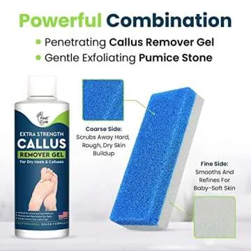 Professional Callus Remover Gel & Pumice Stone Set for Feet