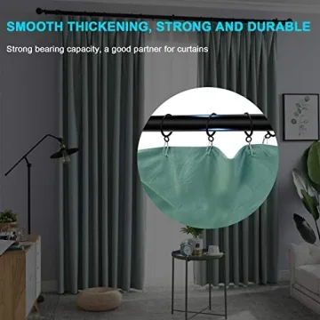 40 PCS Black Curtain Rings for Stylish Home Décor