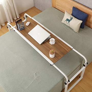 Adjustable Overbed Table with Wheels for All Bed Sizes