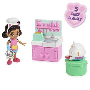 Gabby’s Dollhouse, Lunch and Munch Kitchen Set with 2 Toy Figures, Accessories and Furniture Piece, Kids Toys for Ages 3 and up
