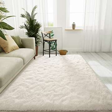 LOCHAS Ultra Soft Indoor Modern Area Rug - Fluffy Living Room Carpets for Children Bedroom Home Deco...