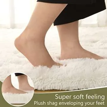 LOCHAS Ultra Soft Indoor Area Rug - Fluffy & Stylish