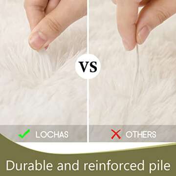LOCHAS Ultra Soft Indoor Area Rug - Fluffy & Stylish