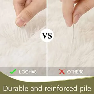 LOCHAS Ultra Soft Indoor Area Rug - Fluffy & Stylish