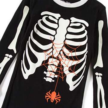 Little Pajamas Boys Skeleton Halloween Pjs 100% Cotton Toddler Clothes Kids Sleepwear Size 2t Black