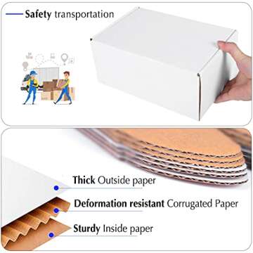 Buy 9x6x4 White Cardboard Shipping Boxes - 30 Pack