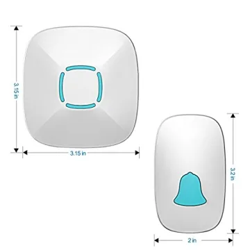 Waterproof Wireless Doorbell 36 Chimes 1000ft Range LED Flash