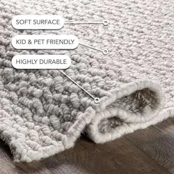 nuLOOM Glendora Hand Woven Chevron Area Rug, 5x8, Ivory