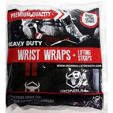Wrist Wraps (20" Premium Quality) & Lifting Straps (Bundle Pack), Heavy Duty Wrist Support with Thumb Loop, Pair of Two Wrist Wraps with Pair of Two Wrist Straps for Weight Training
