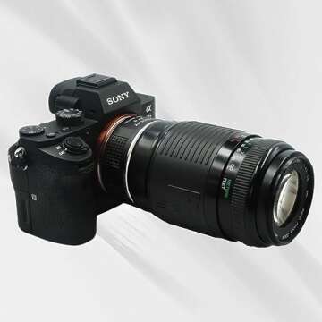 Versatile PHOLSY Manual Focus Lens Adapter for Canon EOS EF to E Mount Cameras