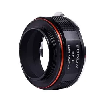 PHOLSY Manual Focus Lens Adapter for Canon EF to Sony E