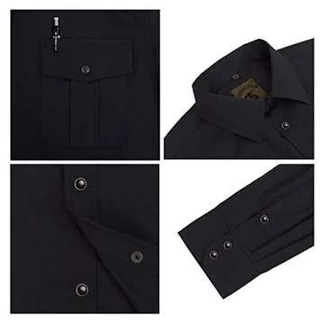 Coevals Club Men's Western Cowboy Long Sleeve Snap Shirt