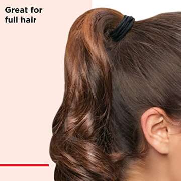 Revlon Extra Long Black Hair Elastics for Dreads and Locs