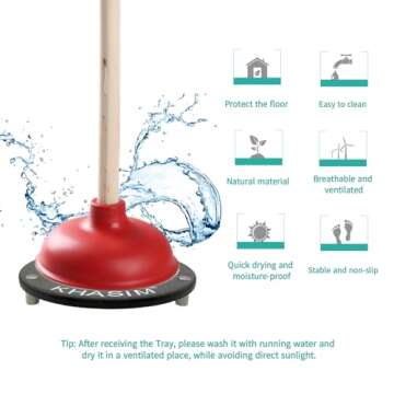 KHASIM Plunger Mat - Stylish Drip Tray for Bathrooms