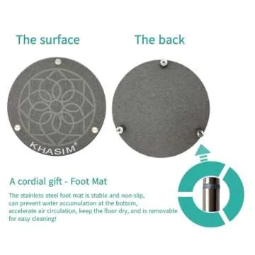 KHASIM Plunger Mat - Stylish Drip Tray for Bathrooms