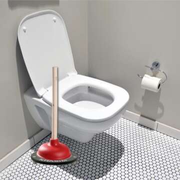 KHASIM Plunger Mat - Stylish Drip Tray for Bathrooms