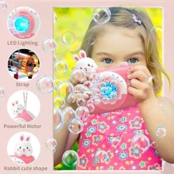 EagleStone Easter Bunny Bubble Machine for Kids