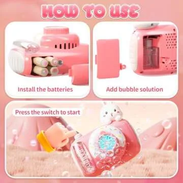 EagleStone Easter Bunny Bubble Machine for Kids