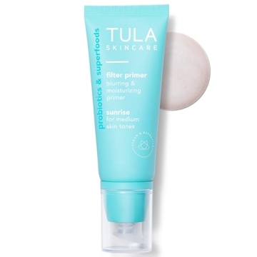 TULA Skin Care Face Filter Blurring and Moisturizing Primer - Sunrise, Evens the Appearance of Skin ...