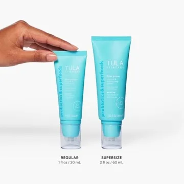 TULA Skin Care Face Filter Blurring and Moisturizing Primer - Sunrise, Evens the Appearance of Skin Tone & Redness, Hydrates & Improves Makeup Wear, 1fl oz