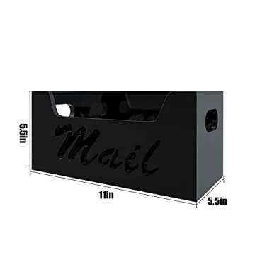 wishacc Black Acrylic Mail Holder for Desk Organization