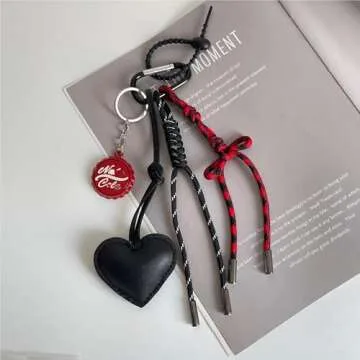 QTMY Cute Braided Keychain Bag Charms for Handbag Purse Backpack Accessories Bogg Bag,335