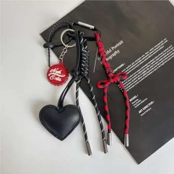 QTMY Cute Braided Keychain Bag Charms for Handbag Purse Backpack Accessories Bogg Bag,335