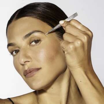 Tweezerman Steel Point Tweezer, Silver, 2 x 6 inches, Modern, Professional Quality for Eyebrow Precision, Facial and Ingrown Hair Removal