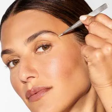 Tweezerman Steel Point Tweezer, Silver, 2 x 6 inches, Modern, Professional Quality for Eyebrow Precision, Facial and Ingrown Hair Removal