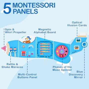 Monläurd™ Wooden Lion Activity Wall Panel for Kids