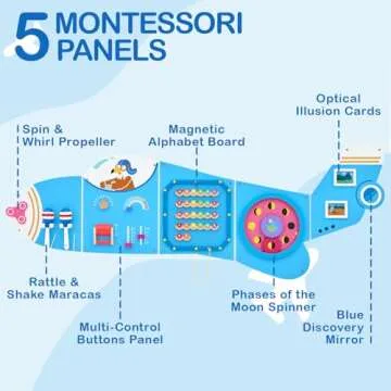 Monläurd™ Wooden Lion Activity Wall Panel for Kids