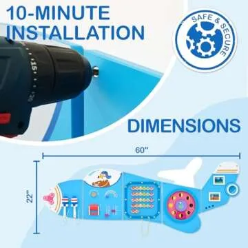 Monläurd™ Wooden Lion Activity Wall Panel for Kids