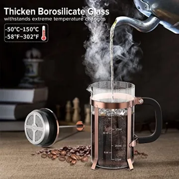 QUQIYSO French Coffee Press Stylish Durable Coffee Maker