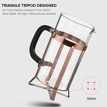 QUQIYSO French Coffee Press Stylish Durable Coffee Maker