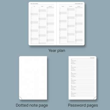 POPRUN 2025 Small Daily Planner (Purse Size 4" x 6.25"), One Page Per Day Even Weekends - 2025 Daily Calendar Hourly, Agenda 2025 Appointment Book with Pocket, PU Leather Softcover - Night Sky Blue