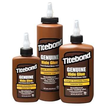 Titebond 5012 4OZ Liquid Hide Glue, 4 oz, Amber